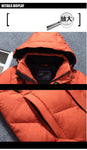 -20 Degree Winter Down Coat Men White Duck Down Parkas