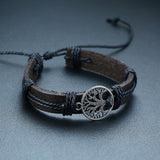 4Pcs/ Set Braided Wrap Leather Bracelets