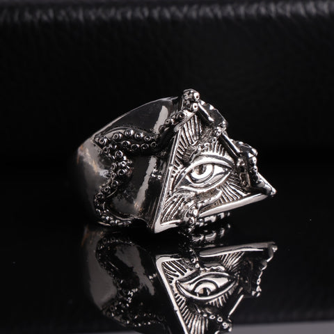 Vintage Octopus All-Seeing Eye Ring