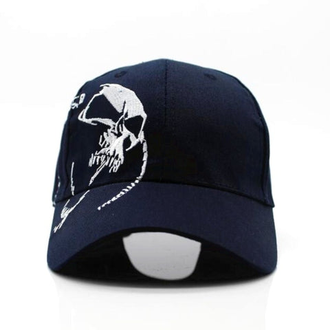High Quality Unisex 100% Cotton Outdoor Baseball Cap Skull Embroidery Snapback