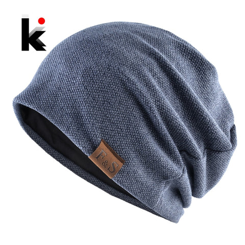 Fashion Knitted Solid Color Skullies Casual Soft Slouchy Beanie