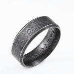 Stainless steel Valknut Rune Ring