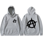 3D Printed Anarchy Design Patchwork Style Hoodie