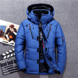 -20 Degree Winter Down Coat Men White Duck Down Parkas